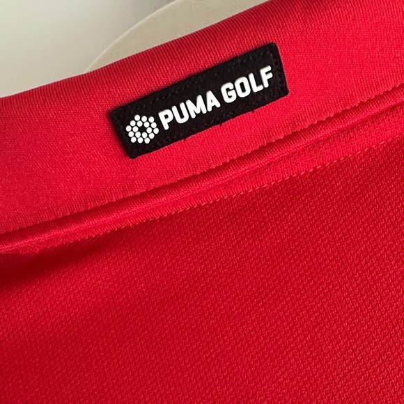 Puma Men's Red Polo Golf Shirt - Picture 4 of 7